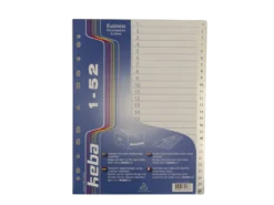Plastregister Keba Business A4 1-52, transparent, 20 avdelare