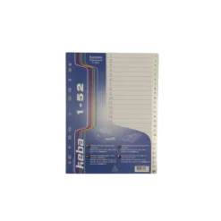 Plastregister Keba Business A4 1-52, transparent, 20 avdelare