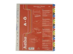 Plastregister Keba Executive A4+ A-Ö, transparent, 29 flikar