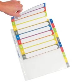 Plastregister Keba Executive A4+ 1-10, transparent, polypropylen