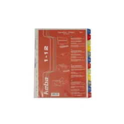 Plastregister Keba Executive A4+ 1-12, frostad, transparent