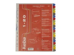 Plastregister Keba Executive A4+ 1-20, transparent