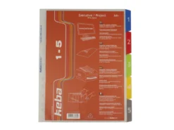 Plastregister Keba Executive A4+ 1-5, transparent, extrabredd