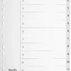 Plastregister Nordic Office A4 1-12, svarta flikar