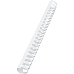 Plastspiral GBC CombBind 28 mm vit, 270 ark, 50 st