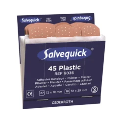 Plåster Salvequick Plast 6036 Refill, allergitestat, 45 st, 6 refill
