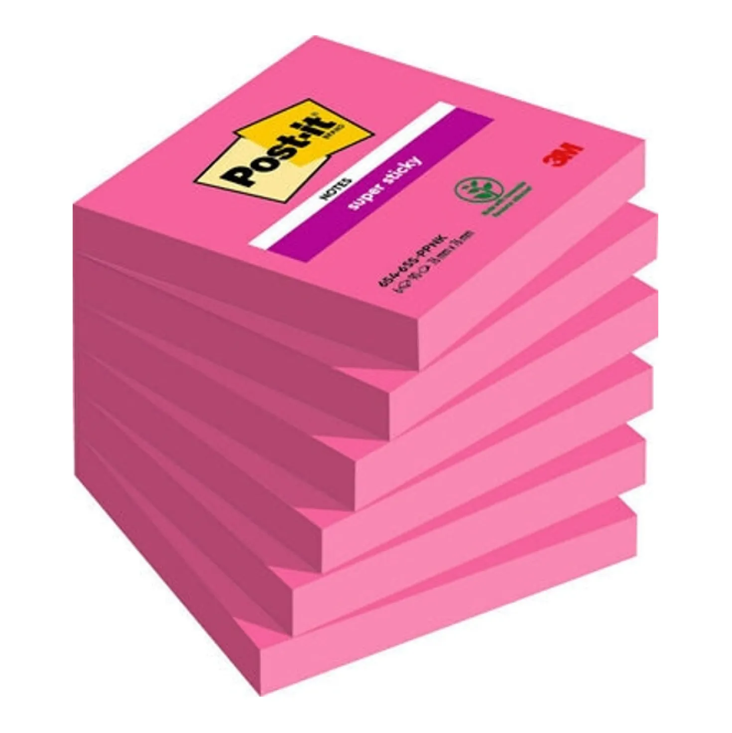 Post-it-lappar Post-it Super Sticky, 76x76 mm, cerise