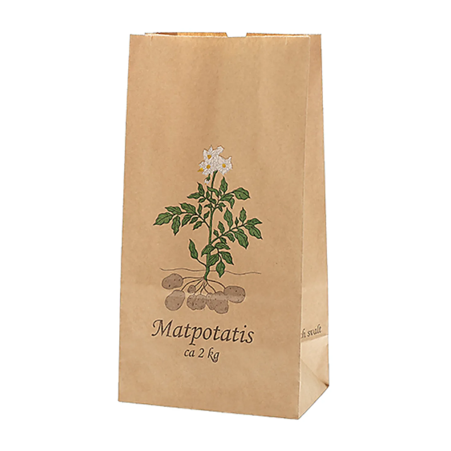 Potatispåse Kraftpapper Våtstark 3 kg, 170x105x390 mm, 500 st