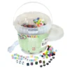 Pärlmix Playbox Bokstavs- och kongopärlor i hink