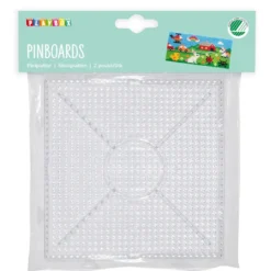 Pärlplattor Playbox Kvadrat Byggbara, transparenta, 2-pack