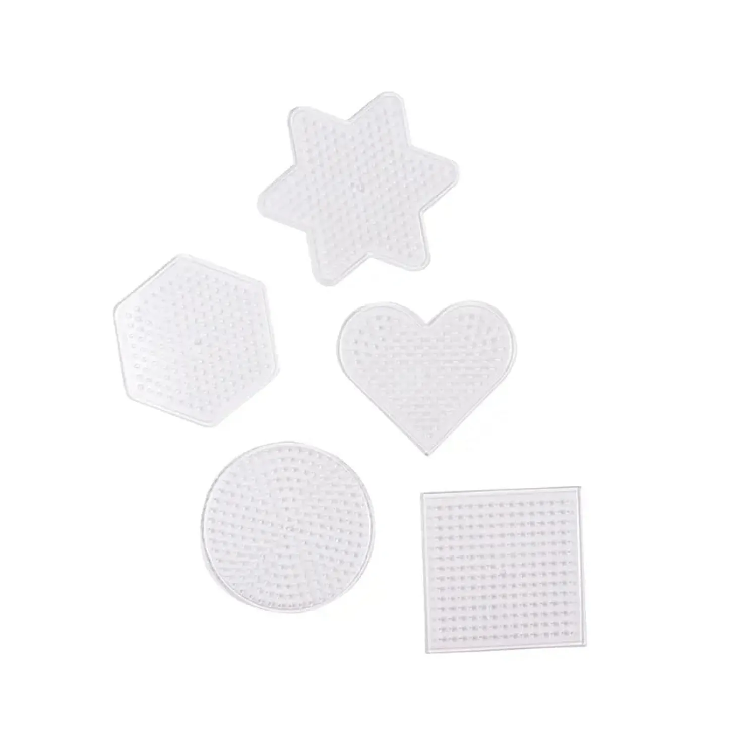 Pärlplattor Playbox Små Former, transparent, 5-pack
