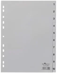 Pärmregister Durable 1-10, polypropylenplast, 10 flikar