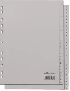 Pärmregister Durable 1-52, polypropen, A4, 52 flikar