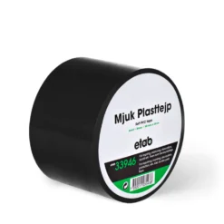 PVC-tejp Etab Mjuk, svart, 50mm x 20m
