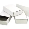 Pysselaskar Playbox Tändsticksformat Vita, 5,5x3,5x1,5 cm