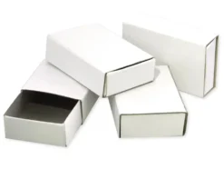 Pysselaskar Playbox Tändsticksformat Vita, 5,5x3,5x1,5 cm
