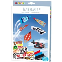 Pysselset Playbox Pappersflygplan med stickers