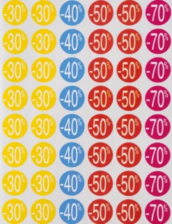 Rabattetiketter 30-70% Självhäftande, 24 mm, 240 st