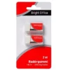 Radergummi Bright Office PVC-fri, 2-pack blister
