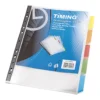 Registerficka Timing PP 5-flik, A4, svart/transparent