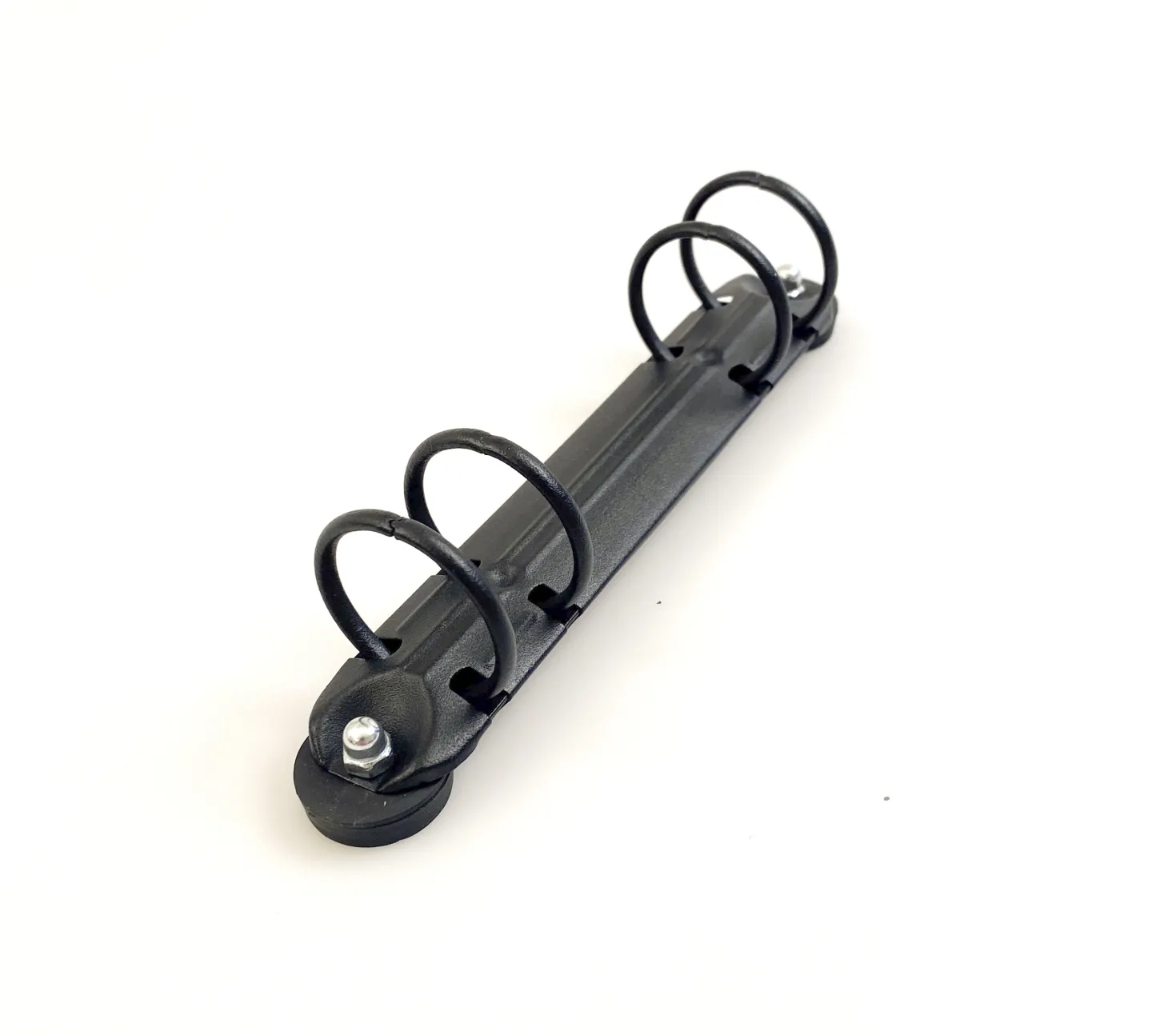 Ringmekanism Keba med gummerad magnet, svart, 40 mm