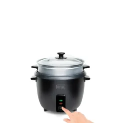 Riskokare BlackDecker 1,8L, svart, med ånginsats