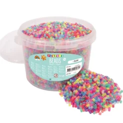 Rörpärlor Playbox Glittermix, burk med lock