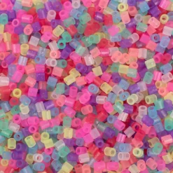 Rörpärlor Playbox Glittermix, burk med lock