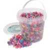 Rörpärlor Playbox Glittermix, med förvaringshink