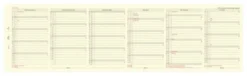 Årsplan Filofax Pocket 2026, vertikal layout, creme
