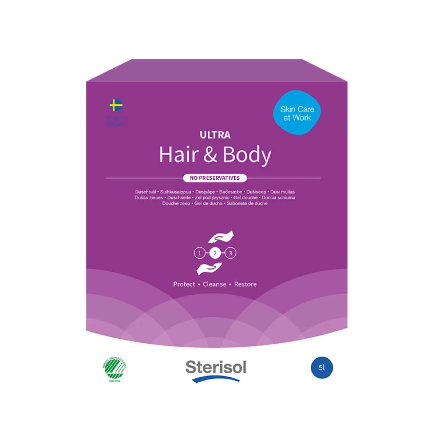 Schampo och Duschgel Sterisol Ultra Hair & Body, 5 liter