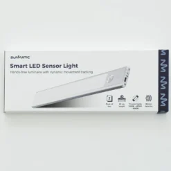 Sensorlampa Sunmatic LED Laddningsbar, 20 cm, silver, 2-pack