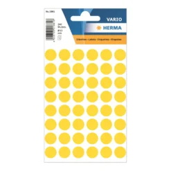 Signaletiketter Herma Färgsignal Rund, gul, ø13 mm, 240 st