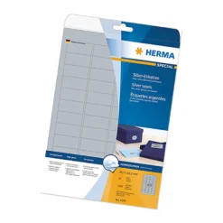 Silveretikett Herma Special 63,5x38,1 mm, polyester, 525 st