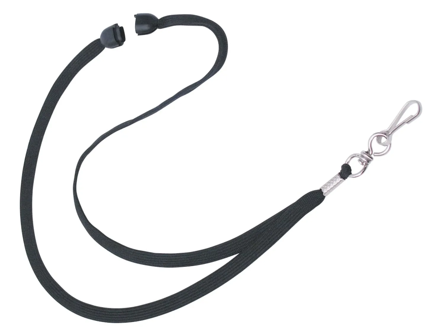 Säkerhetsband CardKeep Lanyard, svart, metallkrok