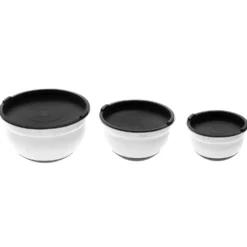 Skålset MAKU Rostfritt Stål 3 st, 4 L, 2 L, 1,3 L, med lock