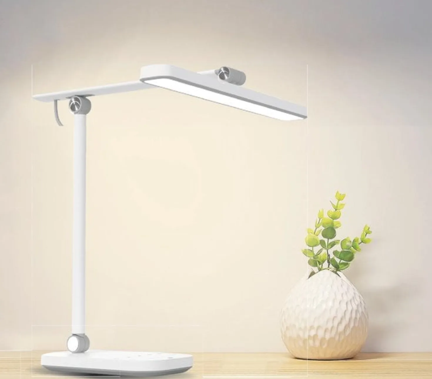 Skrivbordslampa Unilux Pureline LED, vit, justerbar färgtemperatur