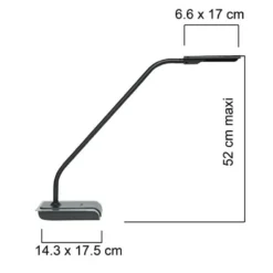 Skrivbordslampa Unilux Sensation LED, svart, 4,5W, 3000K