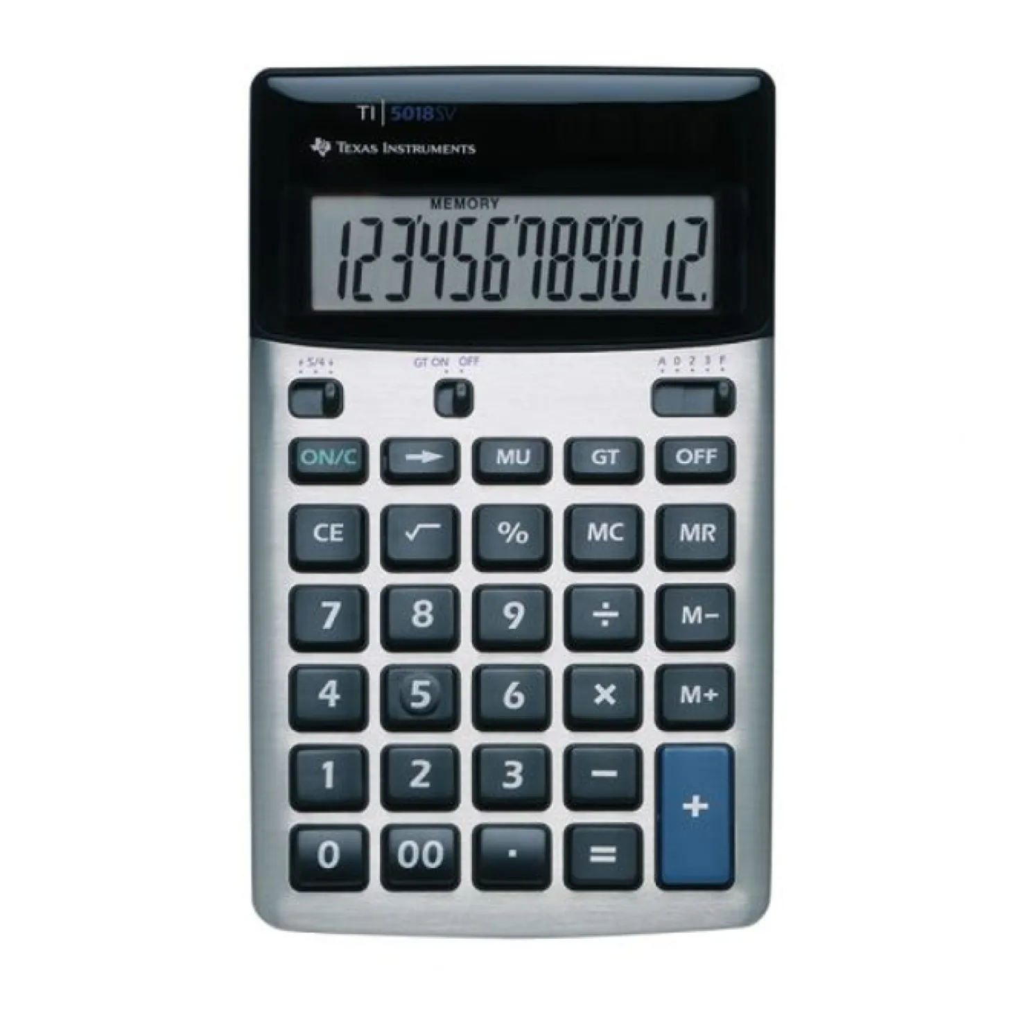 Skrivbordsräknare Texas Instruments TI-5018 SV, 12-siffrig, sol och batteri