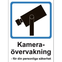 Skylt Kameraövervakning, plast, 297x210 mm