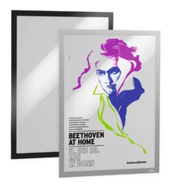 Skyltram Durable Duraframe Poster A2, dubbelsidig, silver
