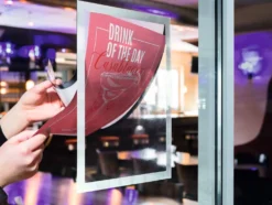 Skyltram Durable Duraframe Sun A4, statisk, silver, 2 st