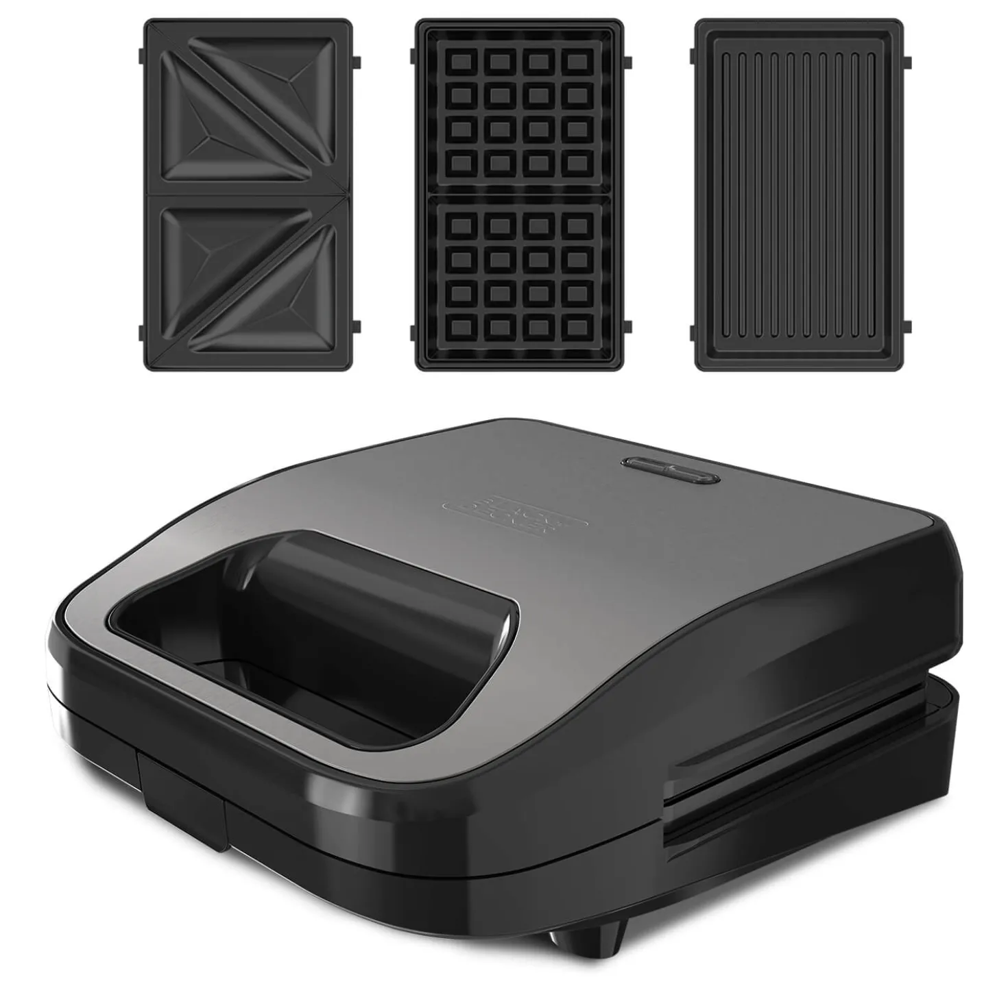 Smörgåsgrill BlackDecker Sandwich Waffle 3-i-1, 750W, utbytbara plattor