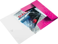 Snoddmapp Leitz WOW, 3 flikar, rosa
