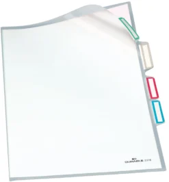 Sorteringsmapp Durable 3-delad A4, transparent, 5 st/fp