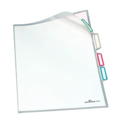 Sorteringsmapp Durable 3-delad A4, transparent, 5 st/fp