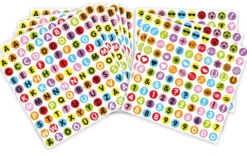 Stickers till pärlor Playbox, bokstäver, siffror, symboler, flerfärgade