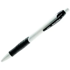 Stiftpenna BNT 0,5mm, vit, gummigrepp, radertopp
