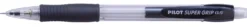 Stiftpenna Pilot Super Grip 0,5 mm, svart, ergonomiskt grepp