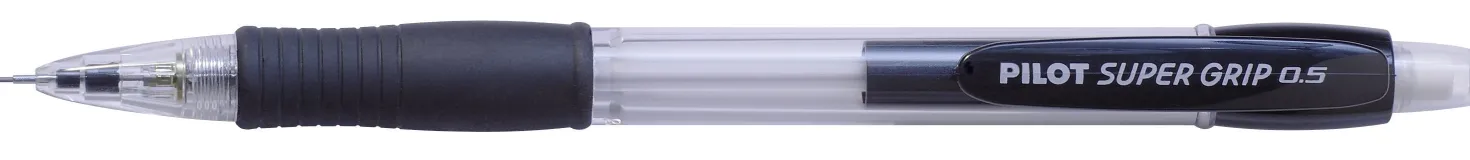 Stiftpenna Pilot Super Grip 0,5 mm, svart, ergonomiskt grepp